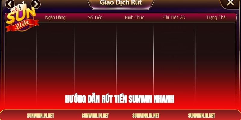 Hướng dẫn Rút tiền SUNWIN nhanh gọn