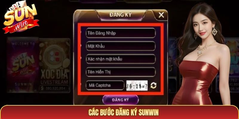 Các bước đăng ký Sunwin
